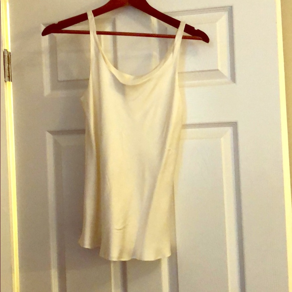 BHLDN Ivory Silk Tank